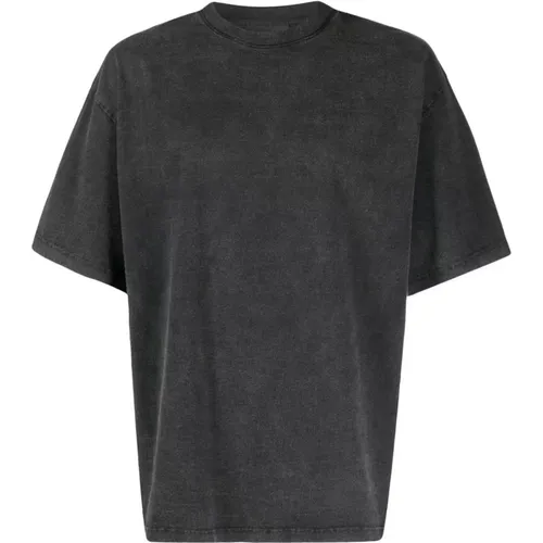 Graues Baumwoll-T-Shirt mit Bestickten Rückenbuchstaben , Herren, Größe: S - Axel Arigato - Modalova