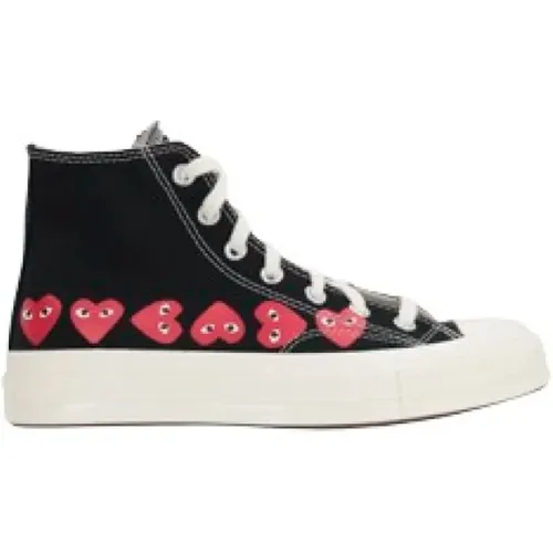 Schwarze High-Top Canvas Sneakers , Herren, Größe: 44 EU - Comme des Garçons Play - Modalova