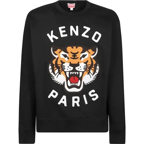 Bestickter Tiger Oversize Sweatshirt , Herren, Größe: XL - Kenzo - Modalova