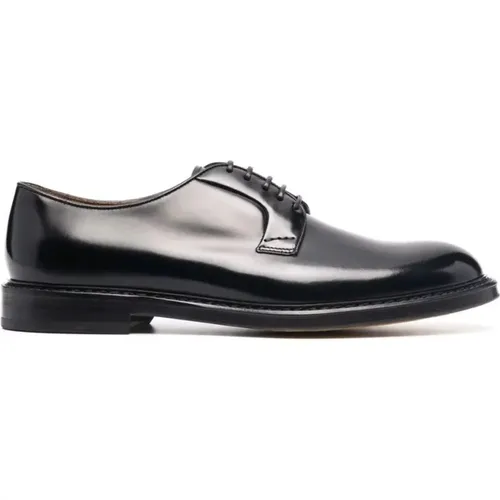 Leather Derby Shoe, Round Toe, Glossy Finish , male, Sizes: 9 1/2 UK, 10 UK, 6 UK, 6 1/2 UK, 7 UK - Doucal's - Modalova