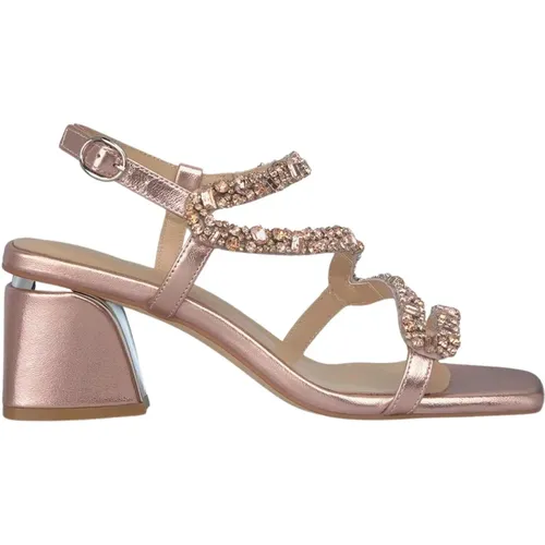 Square toe cross strap sandal , female, Sizes: 6 UK - Alma en Pena - Modalova