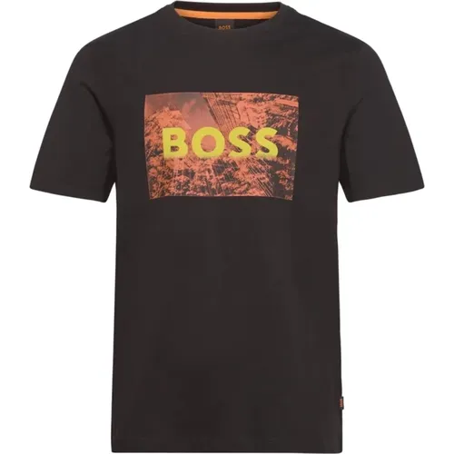 Gebäude Druck Herren Tee , Herren, Größe: S - Hugo Boss - Modalova