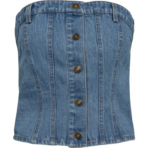 Denim Bandeau-Top für den Sommer - Designers Remix - Modalova