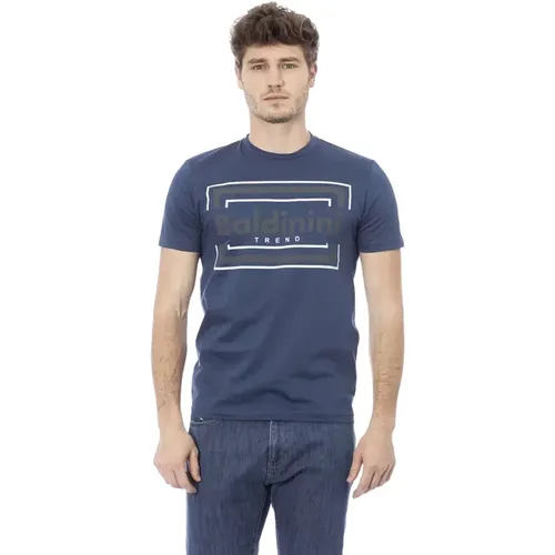 Stilvolles Blaues Baumwoll-Polo-Shirt , Herren, Größe: M - Baldinini - Modalova