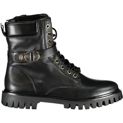 Lace-Up Boot with Side Zip , female, Sizes: 7 UK, 4 UK, 3 UK, 6 UK, 5 UK - Tommy Hilfiger - Modalova