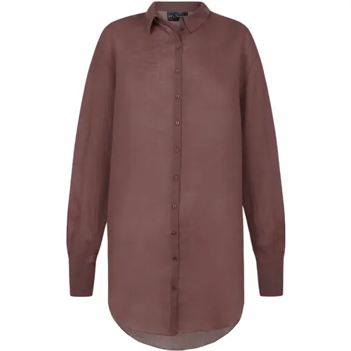 Rosewood Oversize Ramie Shirt , female, Sizes: L, XS, 2XL - Cortana - Modalova