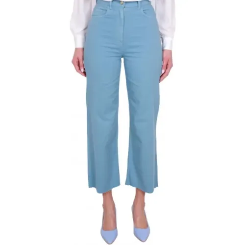 High Waist Flared Baumwolljeans , Damen, Größe: W29 - Elisabetta Franchi - Modalova