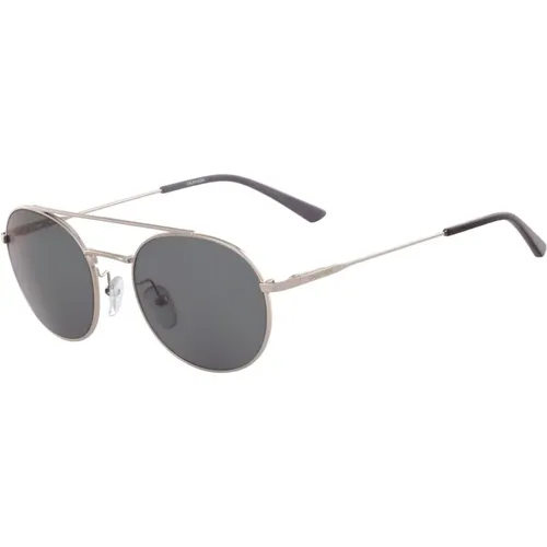 Ck18116S-045 Sonnenbrille Silber Grau , unisex, Größe: 52 MM - Calvin Klein - Modalova