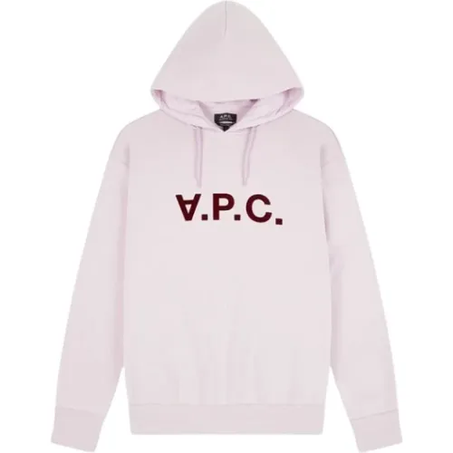 Lila Hoodie 100% Baumwolle , Herren, Größe: S - A.P.C. - Modalova