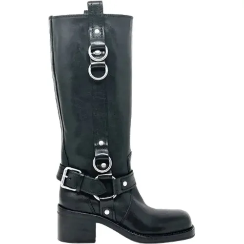 Scorpio Biker Boot mit Silberringen - Ash - Modalova