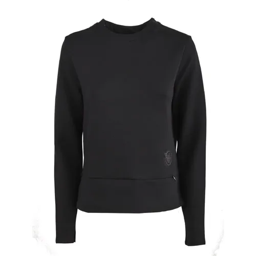 Double Jersey Sweatshirt with Shoulder Zip , female, Sizes: S - Emporio Armani - Modalova