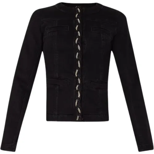 Braided Motif Denim Jacket for Women , female, Sizes: XS - Liu Jo - Modalova