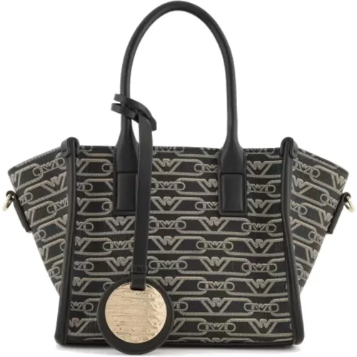 Monogram Logo Shopping Bag with Adjustable Strap , female, Sizes: ONE SIZE - Emporio Armani - Modalova