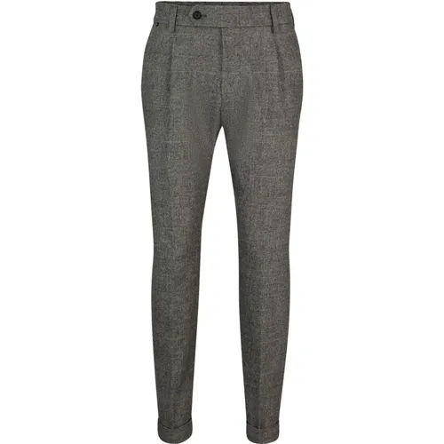 Relaxed Fit Wool Blend Trousers , male, Sizes: M - Hugo Boss - Modalova