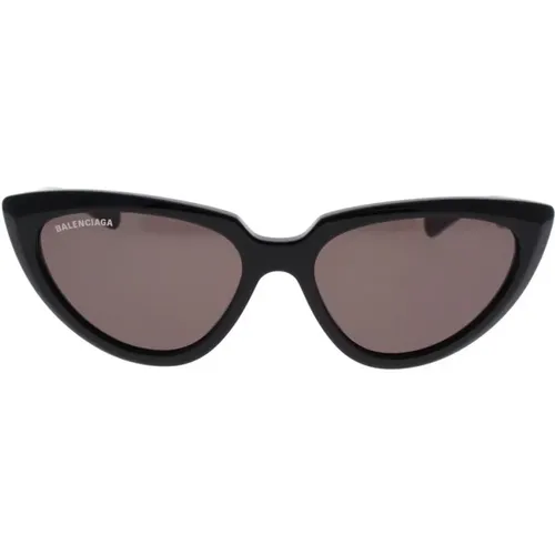 Schwarze Graue Sonnenbrille mit Auffälligem 3D-Design,Stylische Sonnenbrille Bb0182S - Balenciaga - Modalova