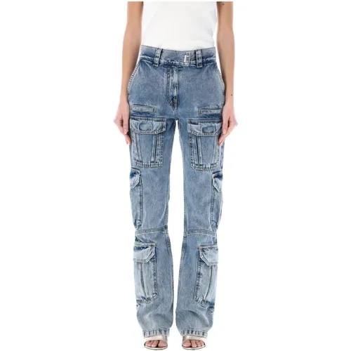 Light Denim Cargo Jeans , female, Sizes: W26, W27 - Givenchy - Modalova