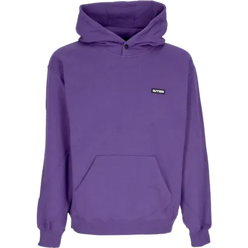 Familien Hoodie Violett Leichter Sweatshirt , Herren, Größe: M - IUTER - Modalova