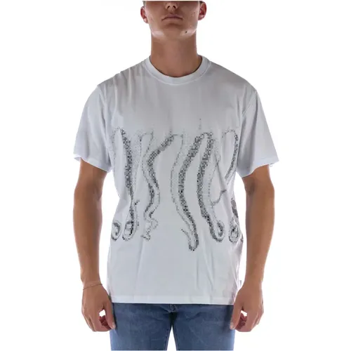 Censored Outline Weisses T-Shirt - Octopus - Modalova