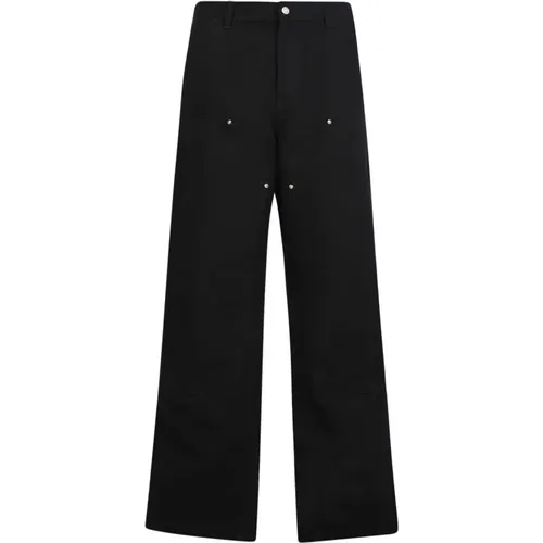 Schwarze Canvas Arbeits­hose , Herren, Größe: W30 - Carhartt WIP - Modalova