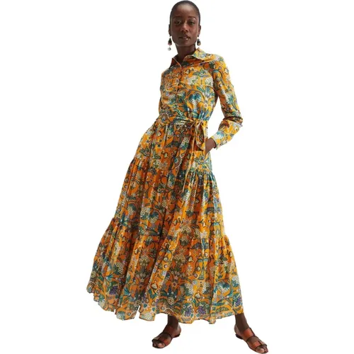 Bellini Kleid,Dresses,Sommerliches Maxikleid mit Verträumtem Design - La DoubleJ - Modalova