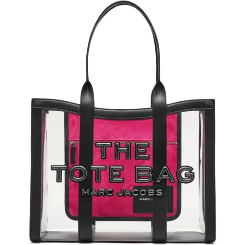Schwarze Transparente Logo Tote Tasche - Marc Jacobs - Modalova