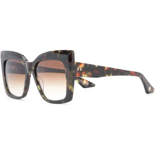 Braun/Havana Sonnenbrille, vielseitig und stilvoll , unisex, Größe: 57 MM - Dita - Modalova