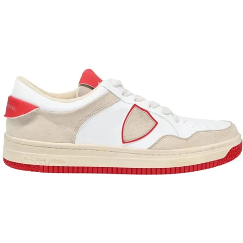 Mixage Blanc Red Sneakers , male, Sizes: 11 UK, 8 UK, 10 UK, 6 UK, 9 UK - Philippe Model - Modalova