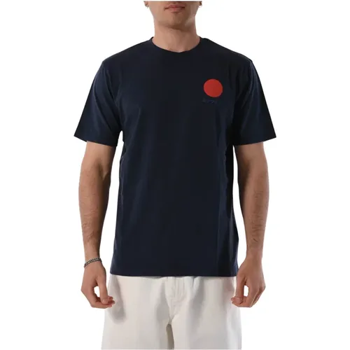 Cotton T-shirt with front logo , male, Sizes: M, 2XL, XL, L - Edwin - Modalova