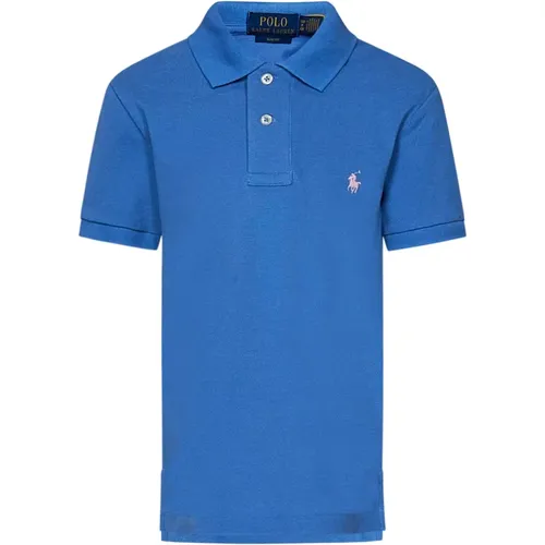 Blaue Polo T-Shirts und Polos mit weißer Pony-Stickerei - Polo Ralph Lauren - Modalova