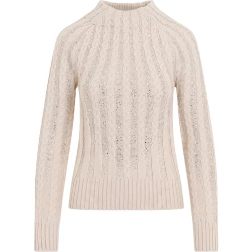 Gemütlicher Zopfmuster Strass Pullover - Ermanno Scervino - Modalova