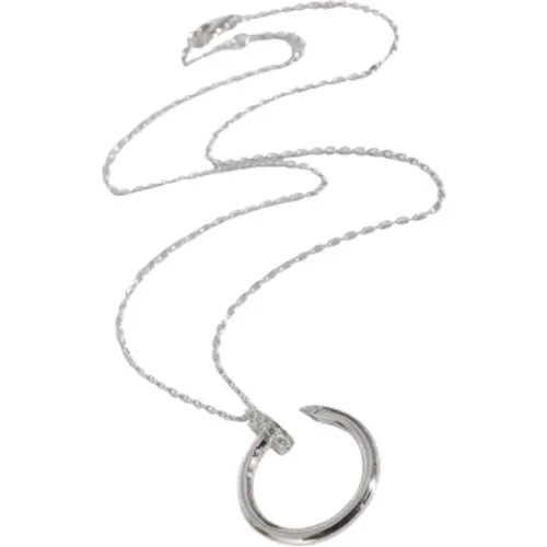 Pre-owned White Gold necklaces , female, Sizes: ONE SIZE - Cartier Vintage - Modalova