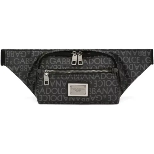 Logo Leather Waistbag , male, Sizes: ONE SIZE - Dolce & Gabbana - Modalova