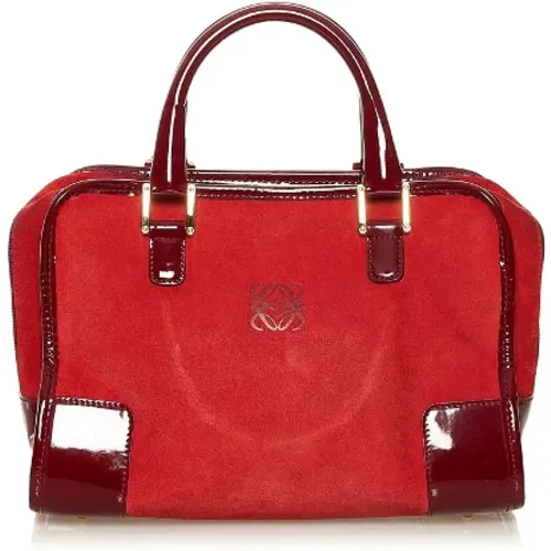 Pre-owned Suede handbags , female, Sizes: ONE SIZE - Loewe Pre-owned - Modalova