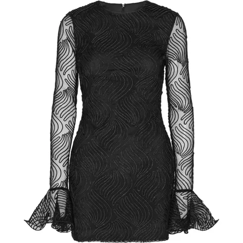 Shiny Mini Flounce Dress , female, Sizes: M, S, XS - Rotate Birger Christensen - Modalova