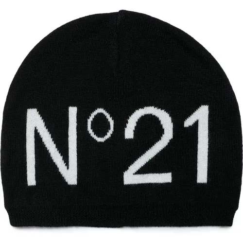 Gerippte Wollmütze mit Logo N21 - N21 - Modalova