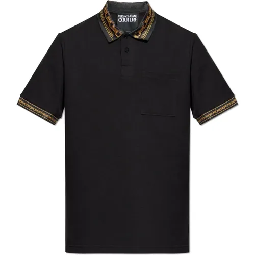 Polo mit Logo , Herren, Größe: S - Versace Jeans Couture - Modalova