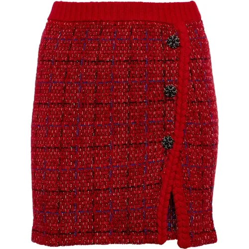 Short Skirt, Jaspeado Point Miniskirt Aw22-156 , female, Sizes: L, M - Self Portrait - Modalova