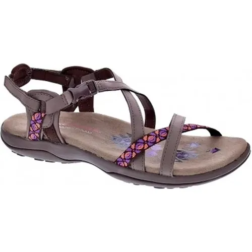 Flache Sandalen , Damen, Größe: 36 EU - Skechers - Modalova