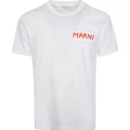 Logo Tee Shirt Casual Fashion , male, Sizes: M, S, L, 2XL, XL - Marni - Modalova