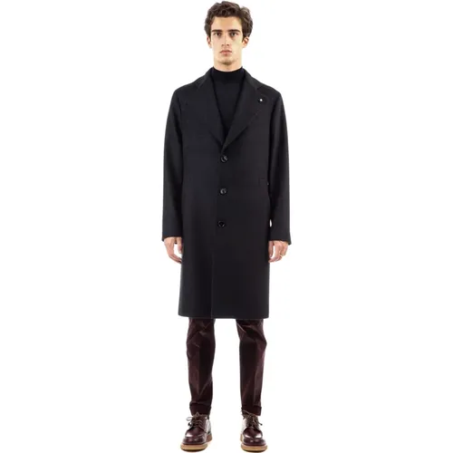 Single-Breasted Coat , male, Sizes: L, M - Lardini - Modalova