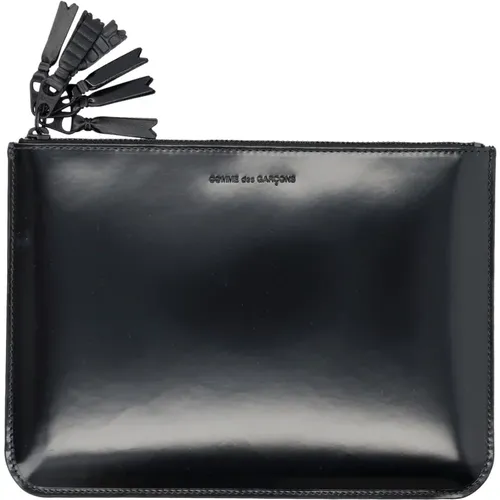 Leather Tassel Zip-Around Handbag , female, Sizes: ONE SIZE - Comme des Garçons - Modalova