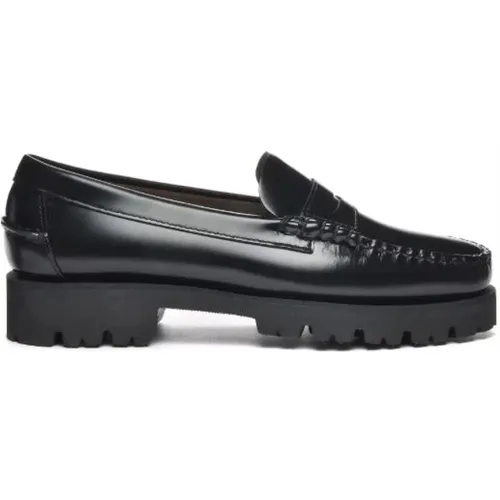 Schwarze Slip-On Mocassino Lederschuhe , Damen, Größe: 36 EU - Sebago - Modalova