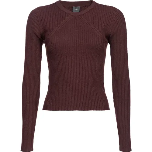 Ribbed Knit Sweater , female, Sizes: XS, M, S - pinko - Modalova