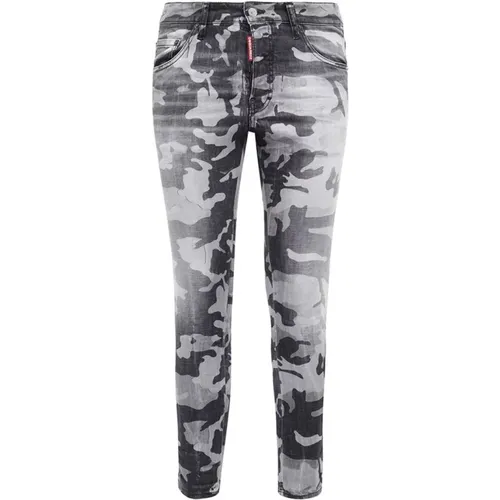 Camouflage 5-Pocket Jeans , Herren, Größe: XL - Dsquared2 - Modalova