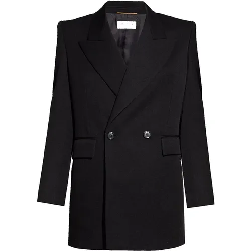 Wool Double-Breasted Blazer , female, Sizes: XL - Saint Laurent - Modalova