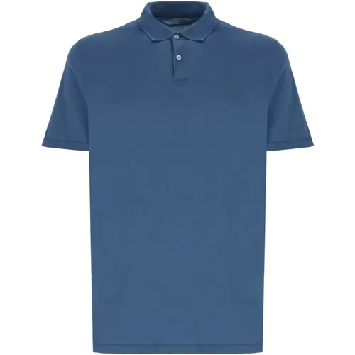 Blaues Baumwoll-Poloshirt für Männer , Herren, Größe: XL - Hartford - Modalova