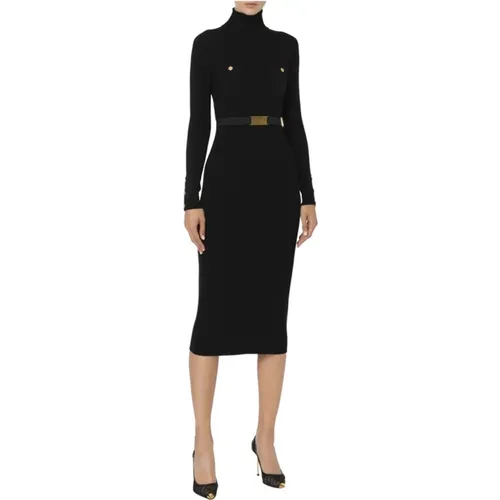 Schwarzes ikonisches feminines Kleid , Damen, Größe: XS - Elisabetta Franchi - Modalova