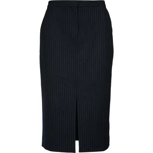 Pinstripe Midi Rock , Damen, Größe: M - Calvin Klein - Modalova