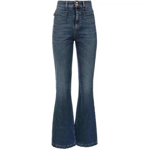 Flared Logo-Patch Jeans , Damen, Größe: W30 - Just Cavalli - Modalova