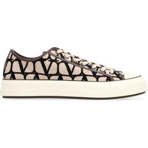 Iconographe Low-Top Sneakers mit Lederbesatz , Herren, Größe: 43 EU - Valentino - Modalova